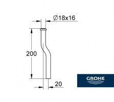 MEDIDAS TUBO DESCARGA URINARIO GROHE